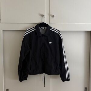 Adidas Originals Black Track Jacket with White three stripes